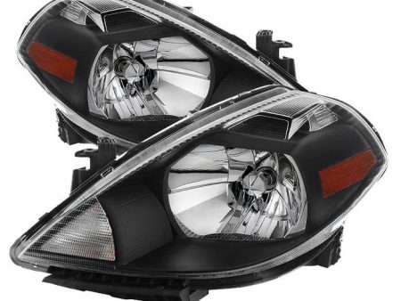 Xtune Headlights Nissan Versa Hatchback (07-12) Sedan (07-11) [OEM Style] Black or Chrome w  Amber Turn Signal Lights For Cheap