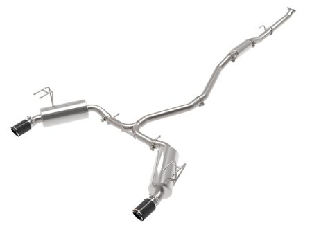 aFe Exhaust Honda Civic Sedan (2022-2023) 2.5  to 2.25  Takeda Stainless Steel Catback w  Dual Tips Hot on Sale