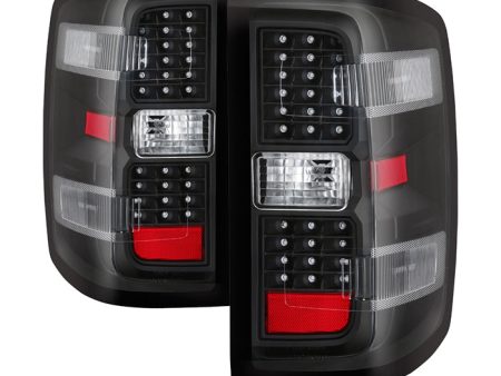 Xtune LED Tail Lights GMC Sierra 3500HD (15-18) Black Clear   Black Smoke   Red Lens Online