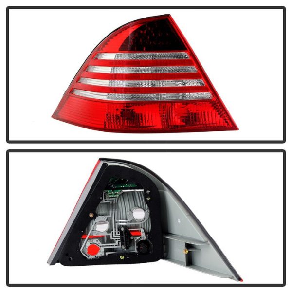 Xtune LED Tail Lights Mercedes W220 S-Class (2000-2005) Red Clear Hot on Sale