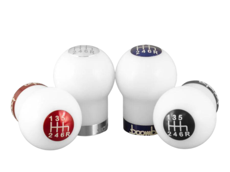 Boomba Racing Round Shift Knob Subaru Impreza (04-14) [270g V2] White Delrin Sale