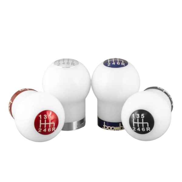 Boomba Racing Round Shift Knob Subaru Impreza (04-14) [270g V2] White Delrin Sale