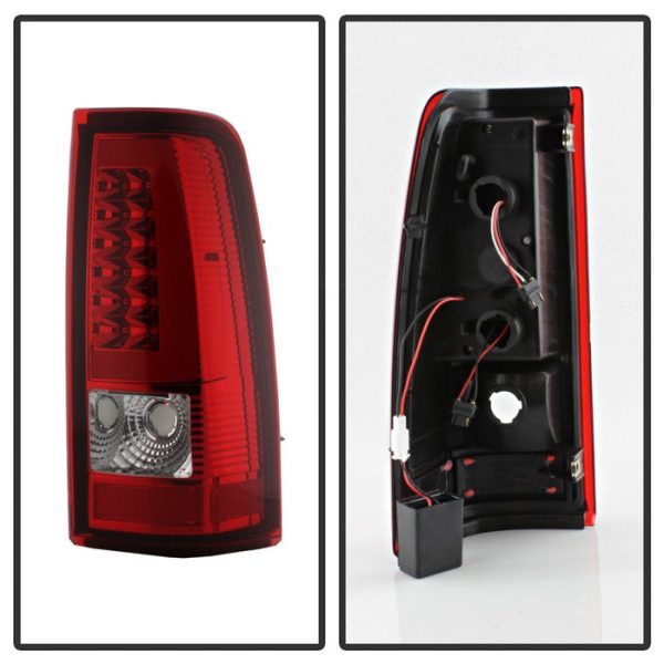 Xtune LED Tail Lights Chevy Silverado 1500 2500 3500 (99-02) [w  LED Light Bar] Black or Chrome Housing For Cheap