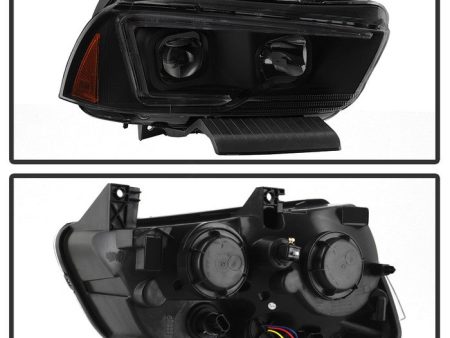 Xtune Projector Headlights Dodge Charger (11-14) [Light Tube DRL - Halogen Model] Black w  Amber Turn Signal Light Hot on Sale