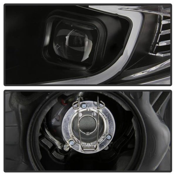 Xtune Projector Headlights Acura TSX (2009-2014) [w  Light Bar DRL] Black or Chrome Housing For Discount