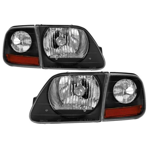 Xtune Headlights Ford F150 (1997-2003) Chrome or Black w  Corner Light Online Hot Sale