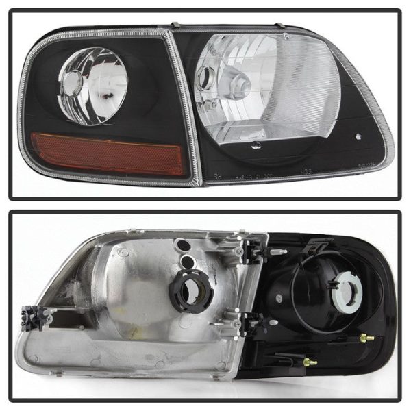 Xtune Headlights Ford F150 (1997-2003) Chrome or Black w  Corner Light Online Hot Sale