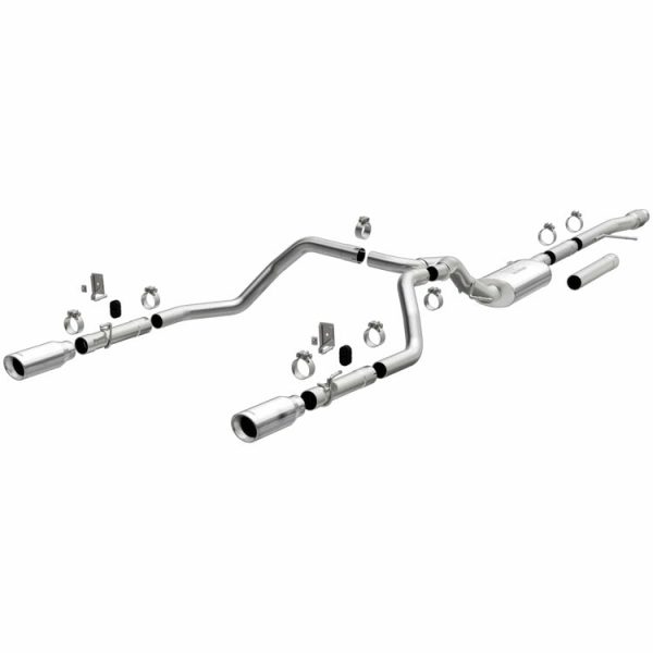 Magnaflow Catback Exhaust Chevy Silverado 1500 V6 4.3L V8 5.3L (19-23) [Street Series w  Polished Tips] Single Passenger Side Rear or Dual Split Rear Exit Supply