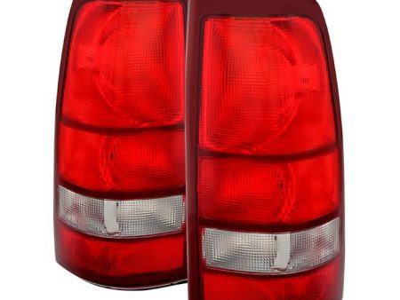 Xtune Tail Lights GMC Sierra (99-07) [Euro Style] Red Clear   Red   Red Smoke For Cheap