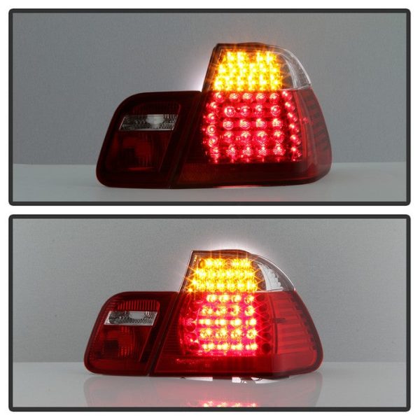 Xtune LED Tail Lights BMW E46 3-Series Sedan (2002-2005) Red Clear Discount