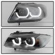 Xtune Projector Headlights BMW E90 3 Series (06-08) [LBDRL - Halogen Model] Black w  Amber Turn Signal For Discount