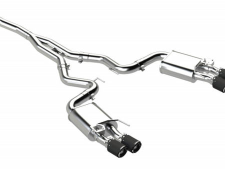 MBRP Exhaust Ford Mustang 2.3L EcoBoost (18-23) 3  Catback - Active Exhaust  T304 Stainless Steel  Quad Rear Exit w  Carbon Fiber Tips For Discount