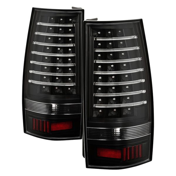 Xtune LED Tail Lights GMC Yukon Yukon Denali (07-14) [w  Light Bar LED] Chrome Housing   Red Smoked Lens Supply