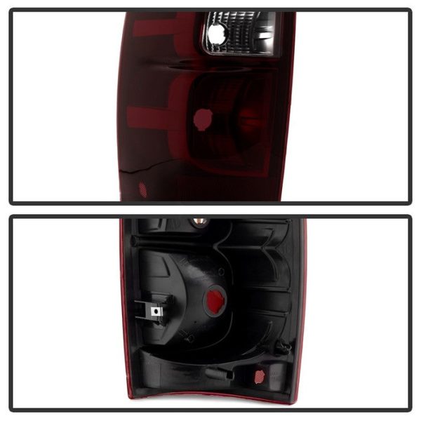 Xtune Tail Lights Chevy Avalanche (07-13) [OE Style] Chrome Housing   Red Smoke Lens For Discount