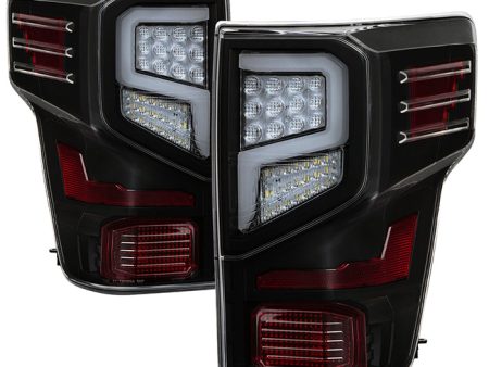 Xtune Tail Lights Nissan Titan (16-20) [w  Light Bar LED] Black   Black Smoked   Red Smoked Online Hot Sale