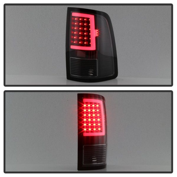 Xtune LED Tail Lights Ram 2500 3500 (13-18) [w  C Style LED Bar] Chrome or Black Housing Fashion