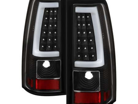 Xtune LED Tail Lights Chevy Silverado 1500 2500 3500 (03-07) [V3 Light Bar Style] Black or Chrome Housing For Discount