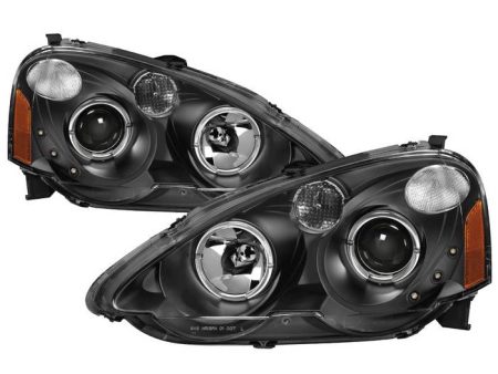 Xtune Projector Headlights Acura RSX (2002-2004) [Halo DRL] Black Housing Online Sale