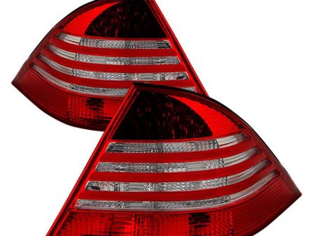 Xtune LED Tail Lights Mercedes W220 S-Class (2000-2005) Red Clear Hot on Sale