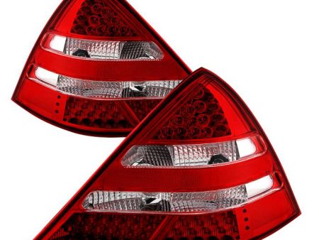 Xtune LED Tail Lights Mercedes R170 SLK (1998-2004) [R171 AMG Look] Red Clear Online Hot Sale