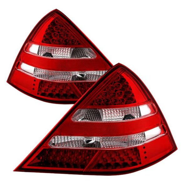 Xtune LED Tail Lights Mercedes R170 SLK (1998-2004) [R171 AMG Look] Red Clear Online Hot Sale