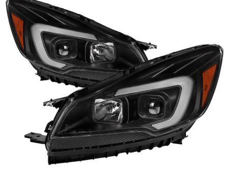 Xtune Projector Headlights Ford Escape (13-16) [LED Light Bar - Halogen Model] Black w  Amber Turn Signal Light on Sale