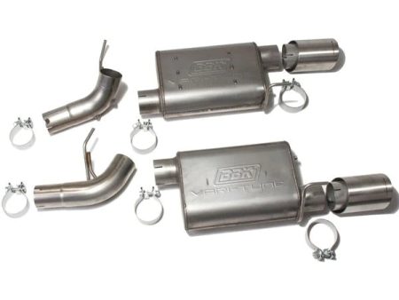 BBK Axleback Exhaust Ford Mustang GT 4.6L (2005-2010)  [Varitune] Dual Rear Exit w  Brushed Stainless Steel Tips For Cheap