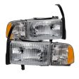 Xtune Headlights Ram 2500  3500 (94-02) [OEM Style] Chrome w  Amber Corner Lights Sale