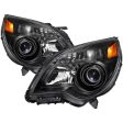 Xtune Projector Headlights Chevy Equinox LTZ (10-17) [Halogen -OEM Style] Chrome   Black w  Amber Side Light Online Sale