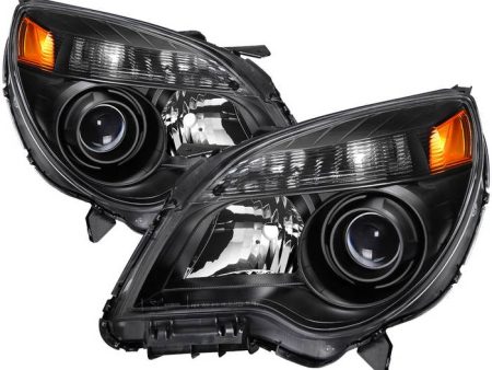 Xtune Projector Headlights Chevy Equinox LTZ (10-17) [Halogen -OEM Style] Chrome   Black w  Amber Side Light Online Sale